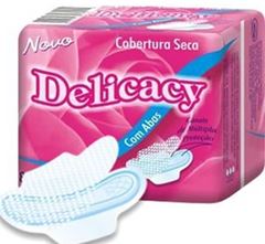Absorvente Delicacy Gel Cobertura Seca Com Abas