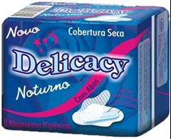 Absorvente Noturno Gel Seca Com Abas Delicacy Ades