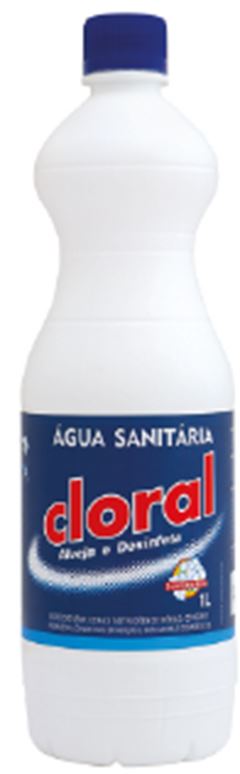 Água Sanitária Cloral Frasco 1L