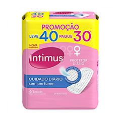 Protetor Diàrio Intimus Days Cuidado Diàrio Sem Perfume Leve 40 Pague 30