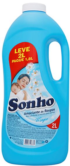 Amaciante De Roupa Diluído Magic Sonho Frasco Leve 2L Pague 1,8L