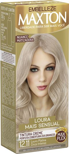 Tintura Maxton 12.11 Louro Platinado + Sensual