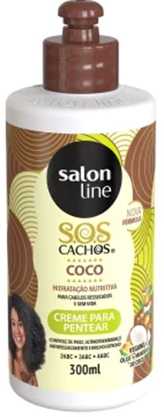 Creme Para Pentear Salon Line Sos Cachos Coco 300Ml