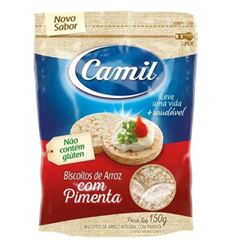 Mini Biscoitos De Arroz Camil Com Pimenta 150G