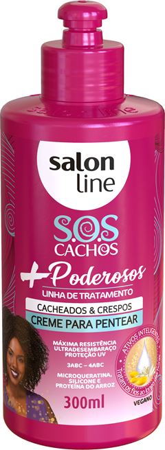 Creme de Pentear Salon Line +Poder Cachos e Crespos 300mL