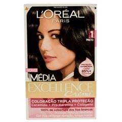Tintura Imédia Excellence Loréal 1 Preto 12Ml/70Ml/47G/40Ml