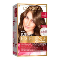 Tintura Imédia Excellence Loréal 5 Castanho Claro 12Ml 70Ml 47G 40Ml
