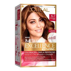 Tintura Imédia Excellence Loréal 6.7 Chocolate Puro 12Ml/70Ml/47G/40Ml