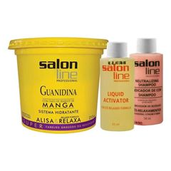 Creme Para Relaxamento Salon Line Guanidina Oleo De Semente De Manga 215Gr