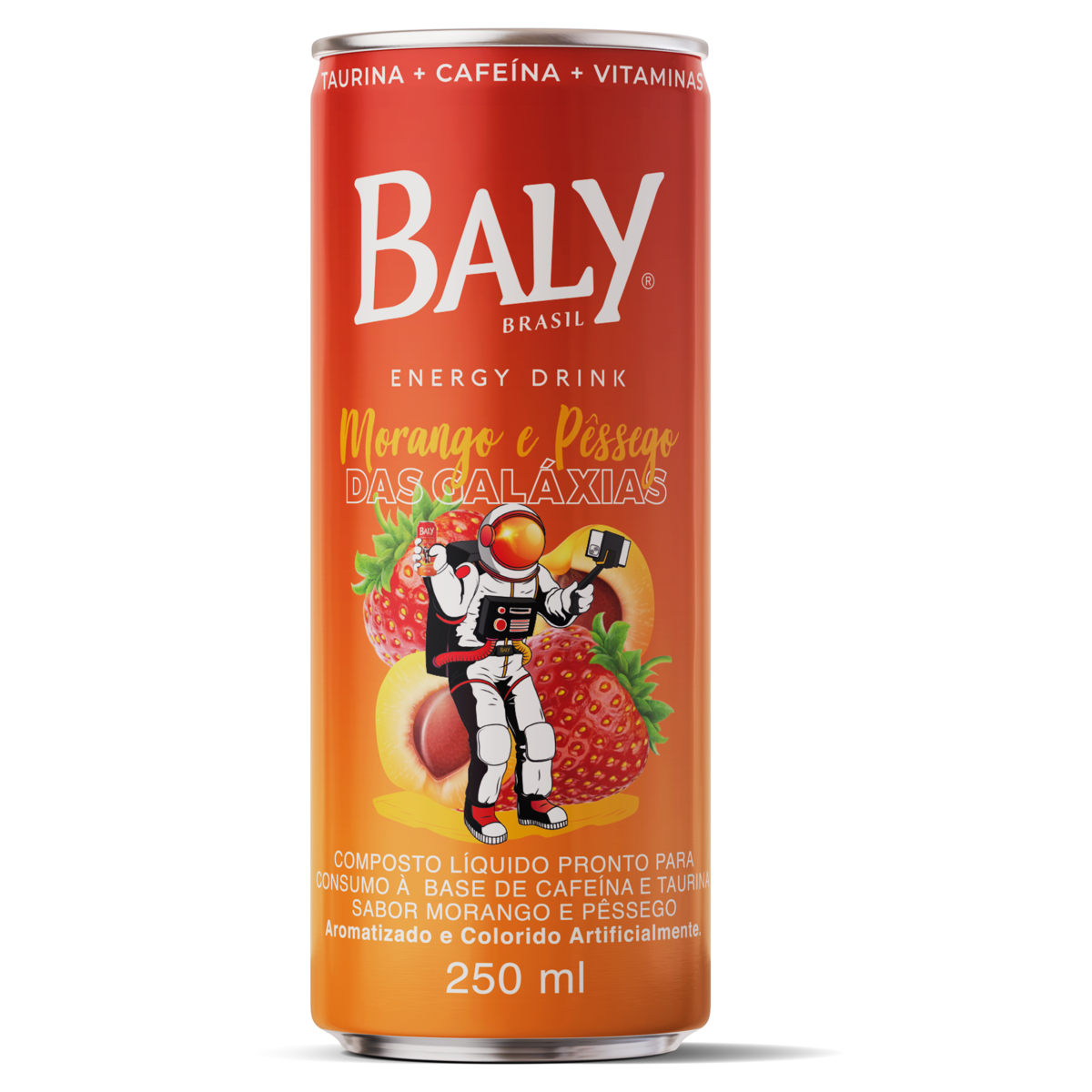 ENERGETICO BALY DRINK MORANGO E PESSEGO 250ML