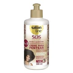 Creme Para Pentear Salon Line Sos Cachos Ricino E Queratina 300Ml