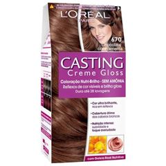 Kit De Tintura Capilar Casting Creme Gloss L´Oréal Chocolate Com Pimenta N. 670 Und